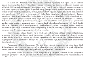 Belediye ve İl Özel İdare Şirketlerinde Görev Yapan Personelin Norm Kadro Talebi