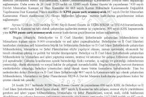 Belediye ve İl Özel İdare Şirketlerinde Görev Yapan Personelin Norm Kadro Talebi