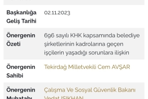 BELMİMDER ve Belediye Şirket İşçileri Derneği Başkanlarımız Deva Partisi Tekirdağ Mv. Cem Avşar'ı Ziyaret Etti